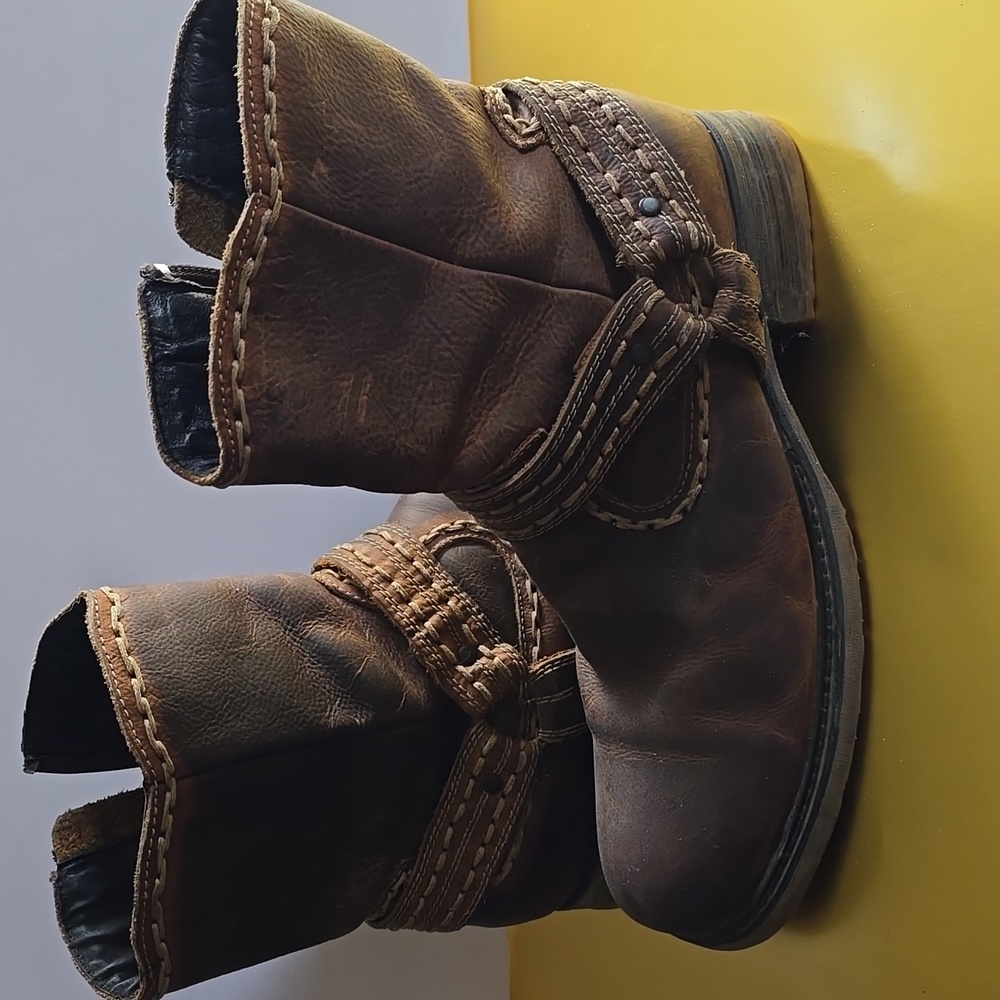 BED|STU Men’s Black Leather Boots, Size 12, Never Worn
